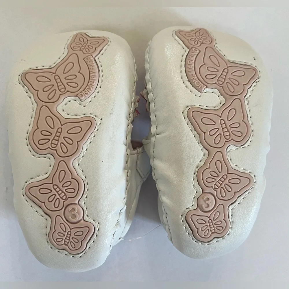 2 pairs koala kids soft sole crib shoes baby girl Sz 3